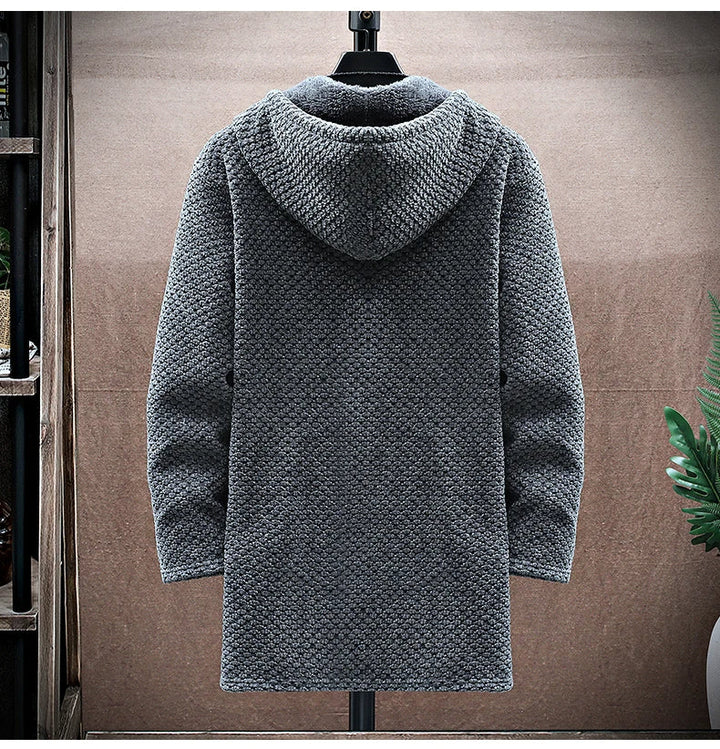 Męska Bluza z Kapturem Streetwear Zamek | Długa