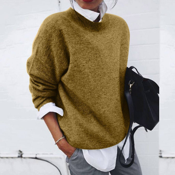 Damski Sweter Zimowy z Okrągłym Dekoltem | Oversize