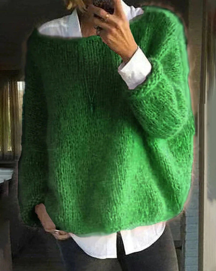 Damski Sweter Oversize Zimowy | z Dzianiny