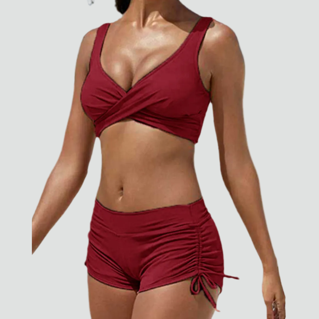 Damska Dwuczęściowy Kostium Kąpielowy Bikini | Wysoki Stan