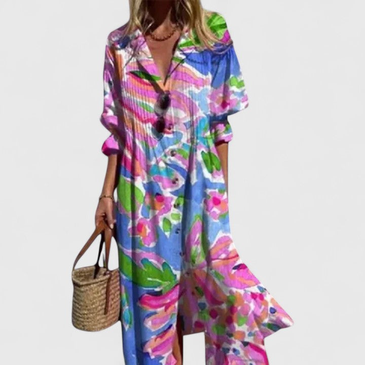 Damska Elegancka Sukienka Boho na Lato | Maxi
