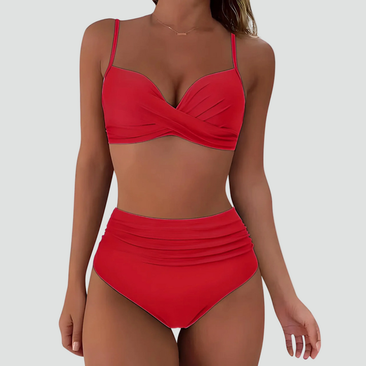 Damski Bikini z Wysokim Stanem | Letni Komplet