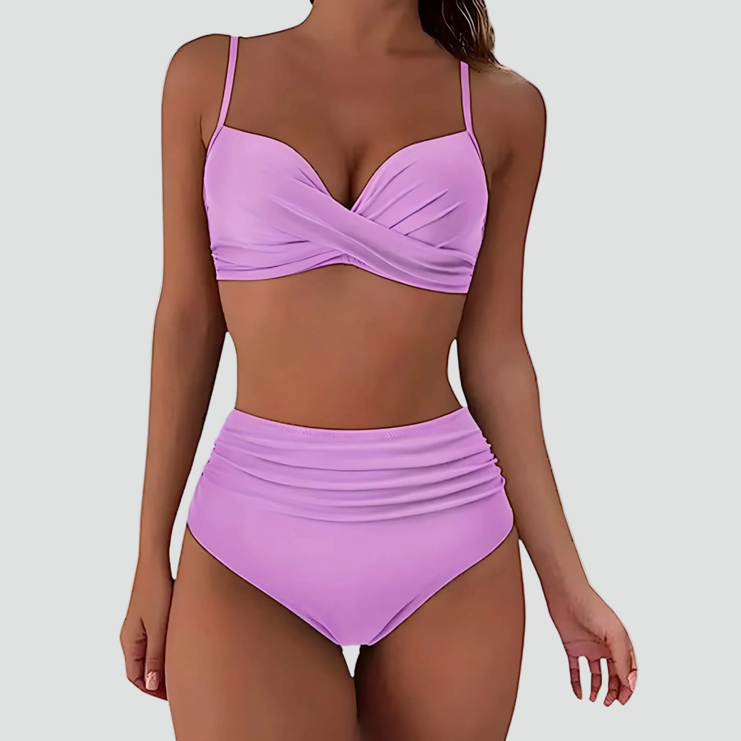 Damski Bikini z Wysokim Stanem | Letni Komplet