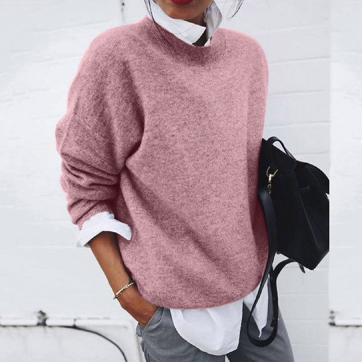 Damski Sweter Zimowy z Okrągłym Dekoltem | Oversize