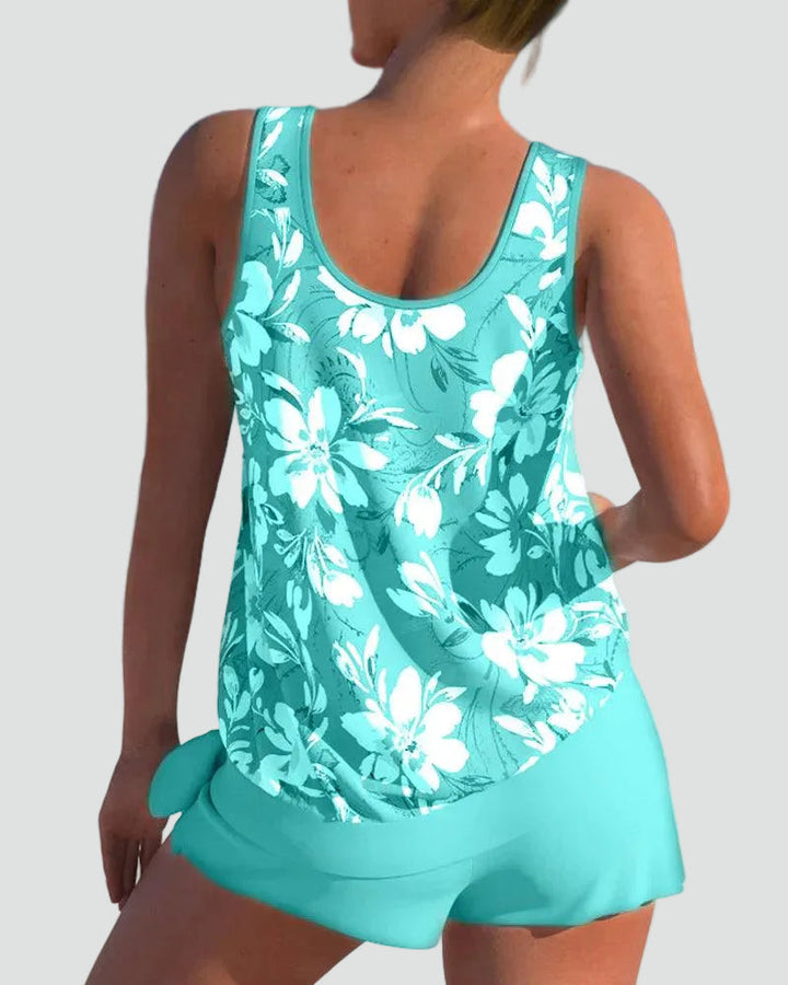 Damski Komplet Tankini | Kwiatowy Wzór