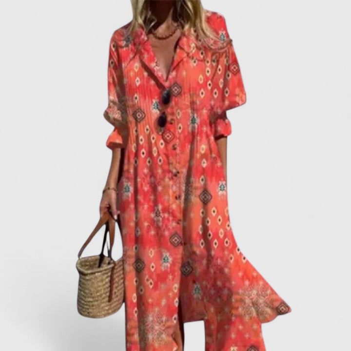 Damska Elegancka Sukienka Boho na Lato | Maxi