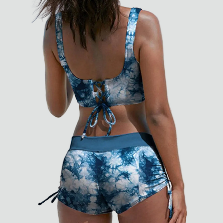 Damska Dwuczęściowy Kostium Kąpielowy Bikini | Wysoki Stan