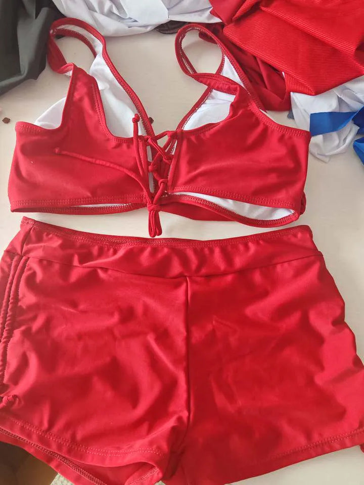 Damska Dwuczęściowy Kostium Kąpielowy Bikini | Wysoki Stan