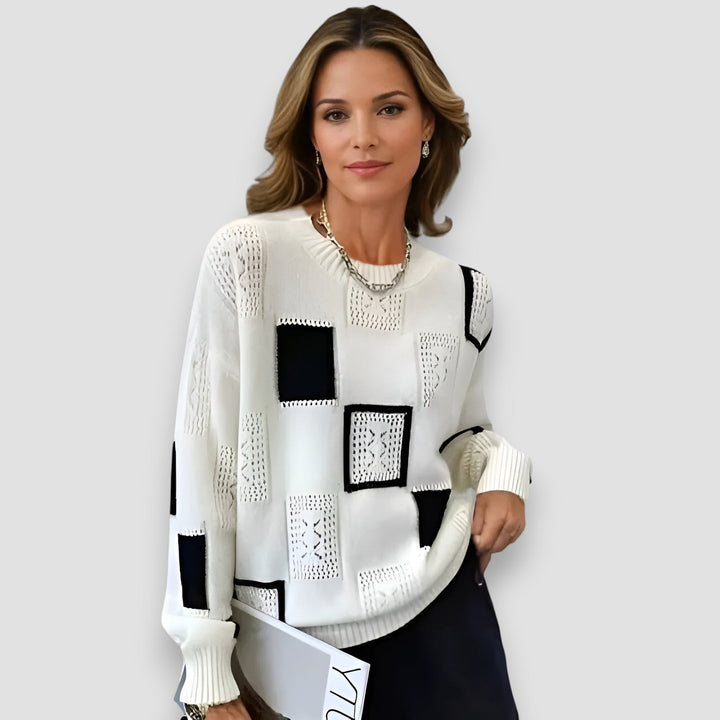 Damski Sweter Patchwork | Kolorowy