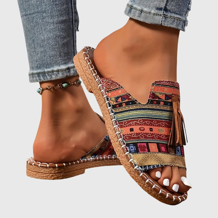 Damskie Sandały W Stylu Boho | Ozdobne Frędzle