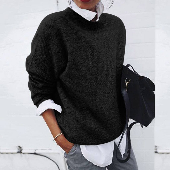 Damski Sweter Zimowy z Okrągłym Dekoltem | Oversize