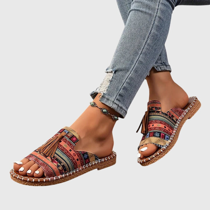 Damskie Sandały W Stylu Boho | Ozdobne Frędzle