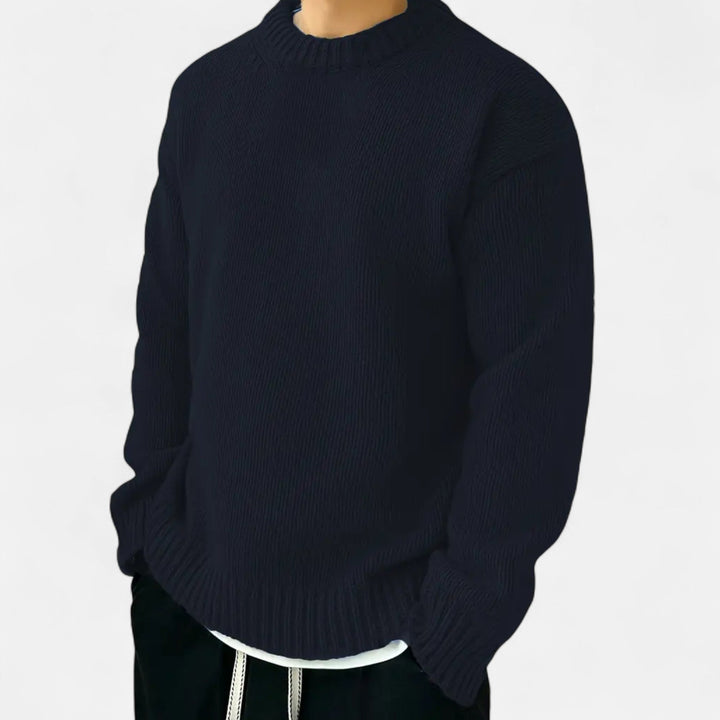 Męski Sweter Oversize Zimowy | z Dzianiny