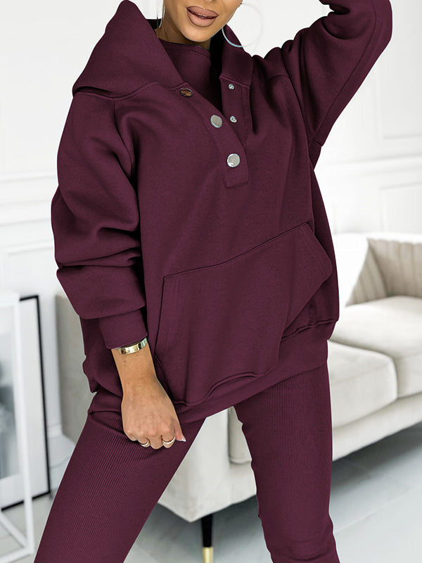 Damski Dres Slim Fit Zimowy z Kapturem | Oversize