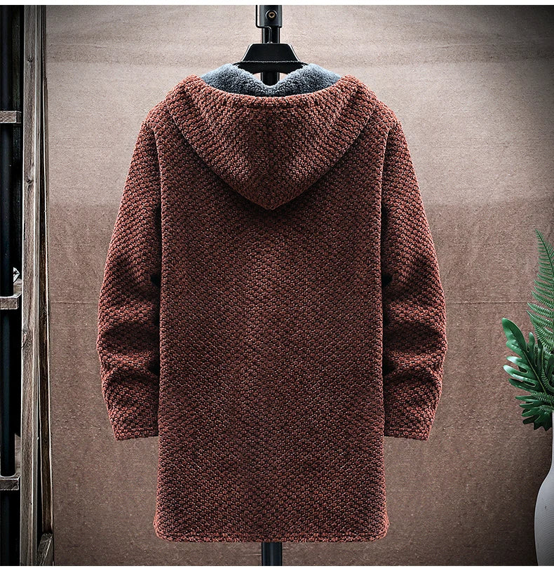 Męska Bluza z Kapturem Streetwear Zamek | Długa