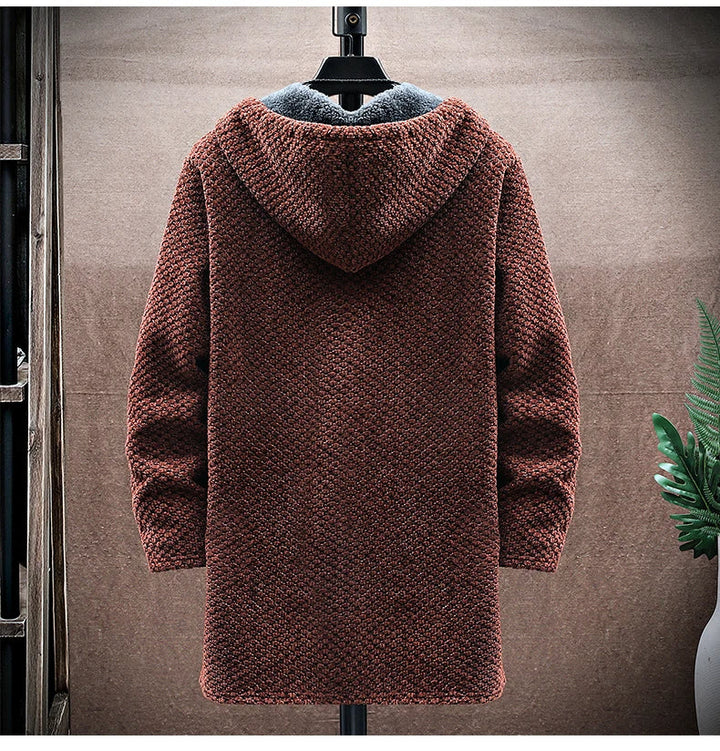 Męska Bluza z Kapturem Streetwear Zamek | Długa