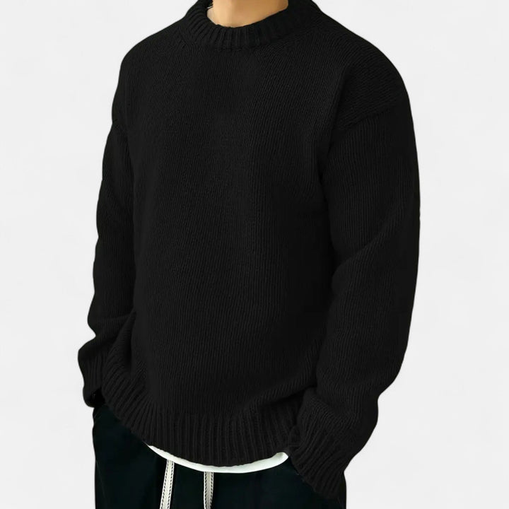 Męski Sweter Oversize Zimowy | z Dzianiny