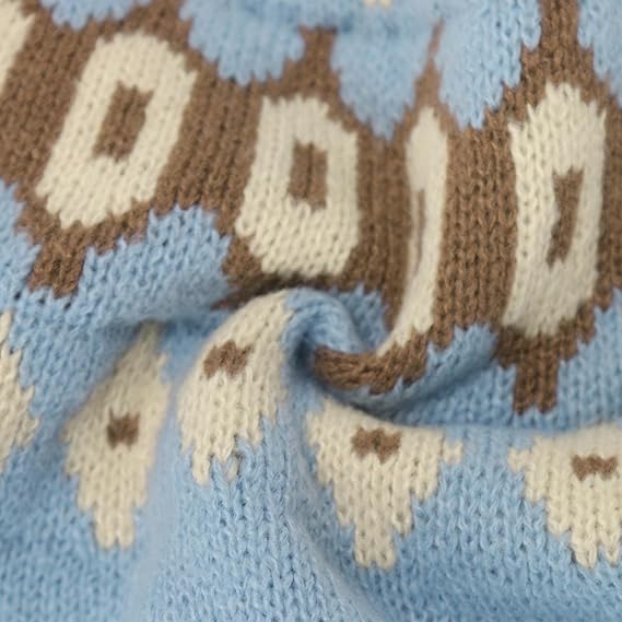 Damski Sweter Norweski Niebieski z Dzianiny | Zimowy