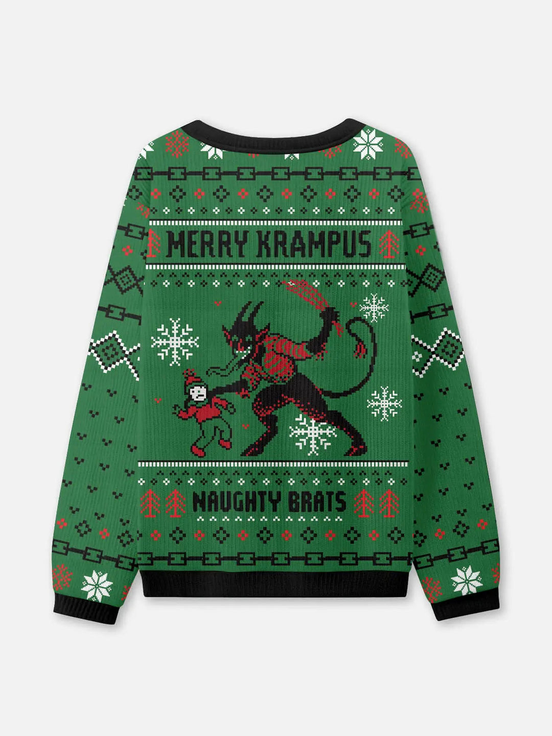 Unisex Sweter Świąteczny Wzór Zimowa z Dzianiny | Okrągły Dekolt