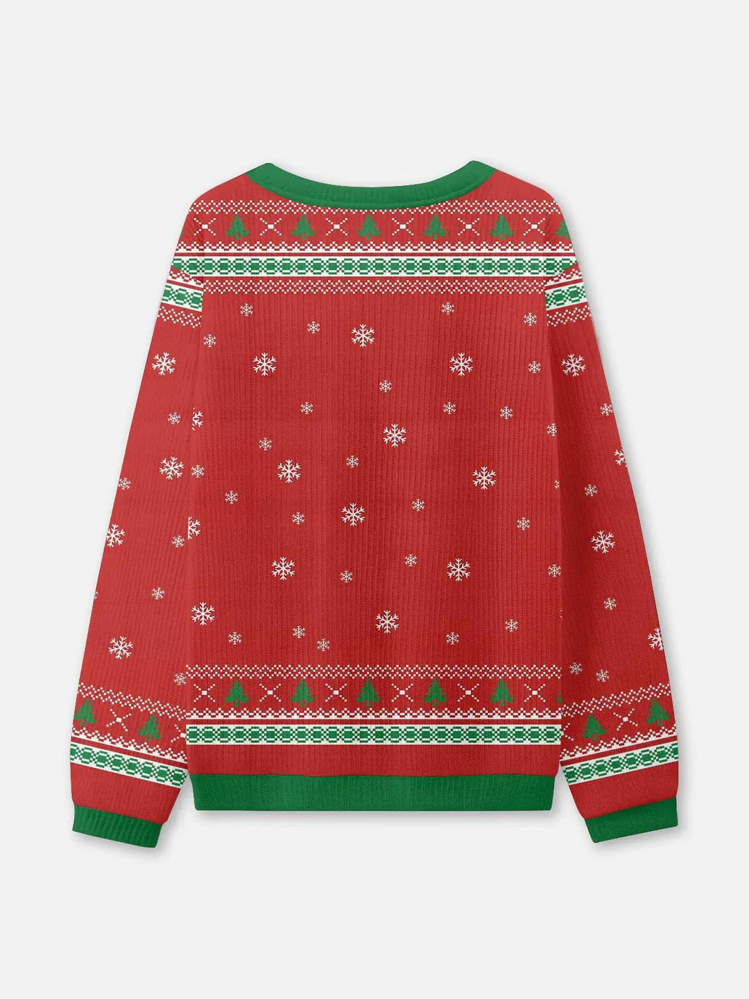 Unisex Sweter Świąteczny z Okrągły Dekolt | Prążkowany