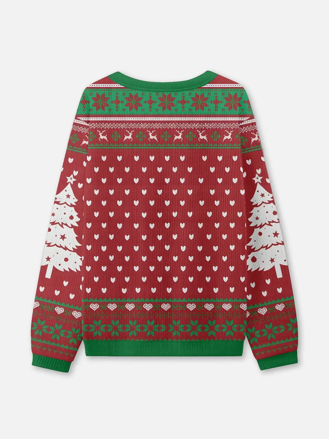 Unisex Sweter Świąteczny z Okrągły Dekolt | Prążkowany