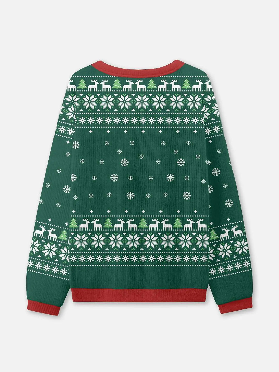 Unisex Sweter Świąteczny z Okrągły Dekolt | Prążkowany