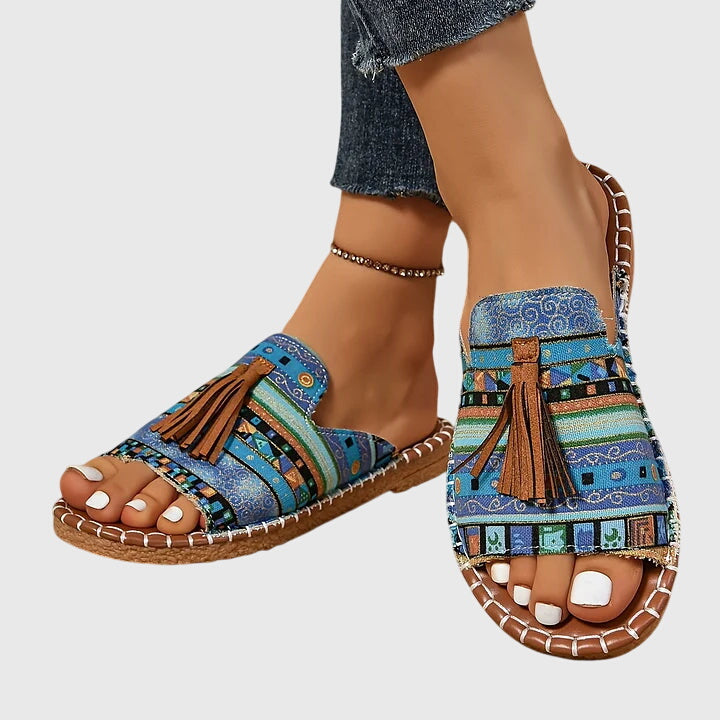 Damskie Sandały W Stylu Boho | Ozdobne Frędzle