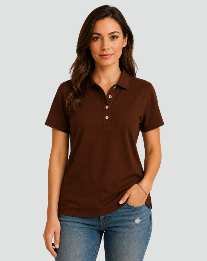 Damska Koszulka Polo Z Krótkim Rękawem | Elegancka