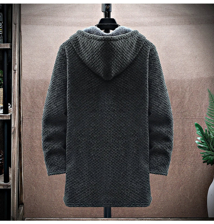 Męska Bluza z Kapturem Streetwear Zamek | Długa