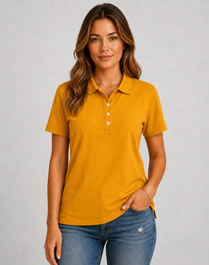 Damska Koszulka Polo Z Krótkim Rękawem | Elegancka