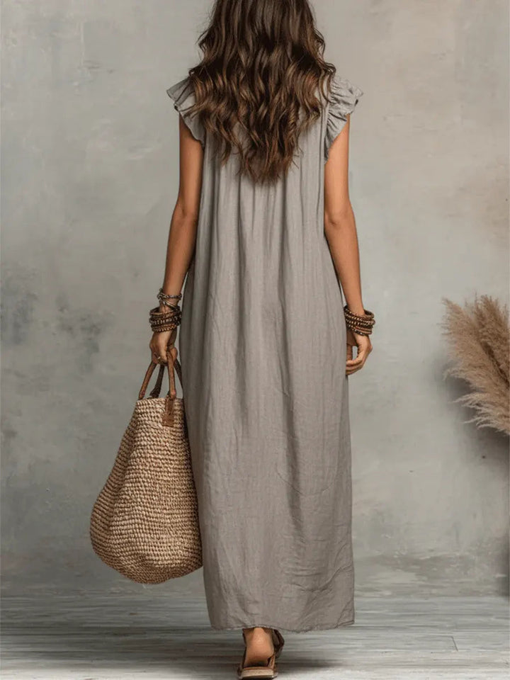 Damska Sukienka Boho z Falbanami | Maxi
