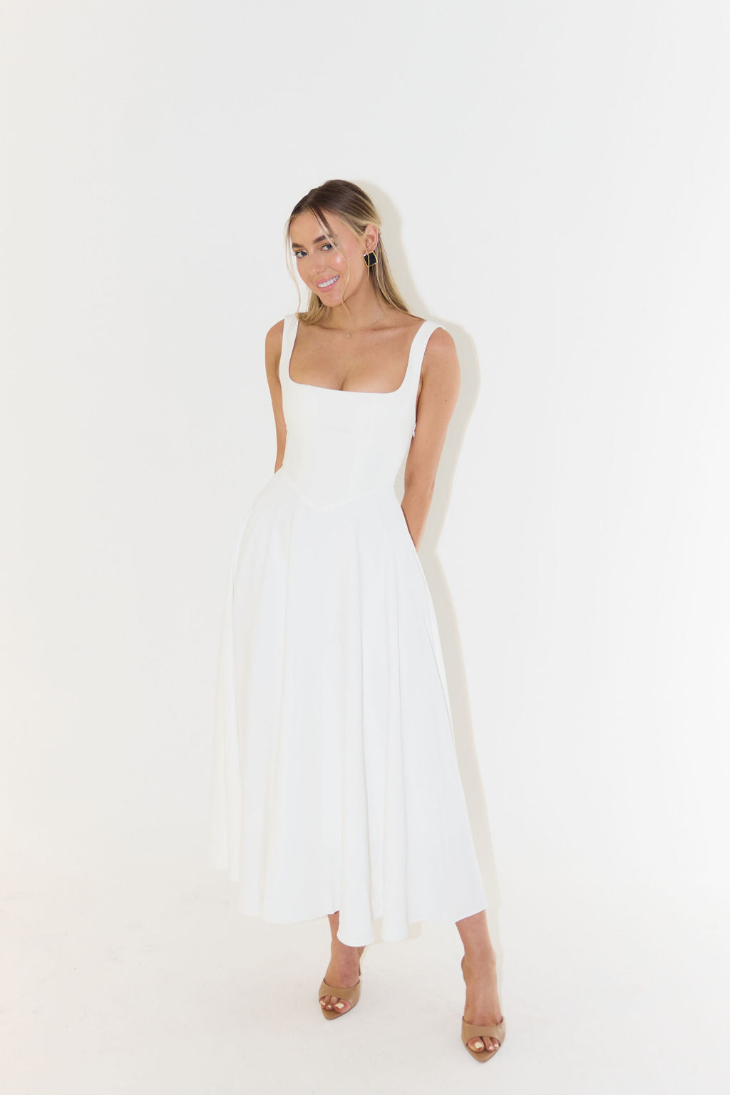 Damska Elegancka Stylowa Sukienka | Midi