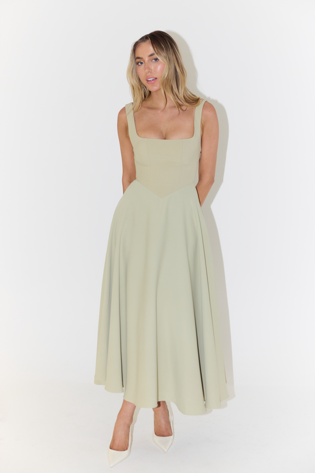 Damska Elegancka Stylowa Sukienka | Midi
