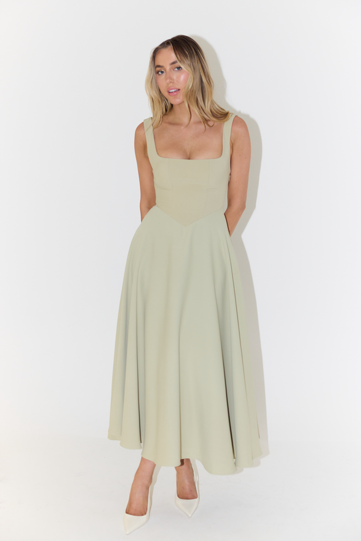 Damska Elegancka Stylowa Sukienka | Midi