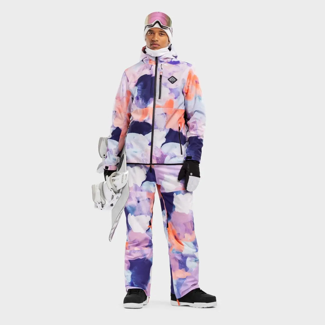 Męska Kurtka Narciarska z Kapturem i Kieszenią na Skipass | Snowboardowa
