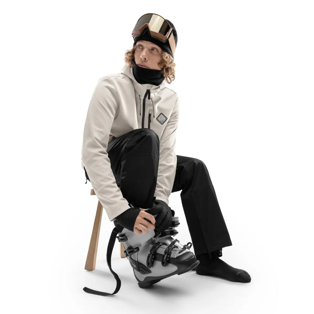 Męska Kurtka Narciarska z Kapturem i Kieszenią na Skipass | Snowboardowa