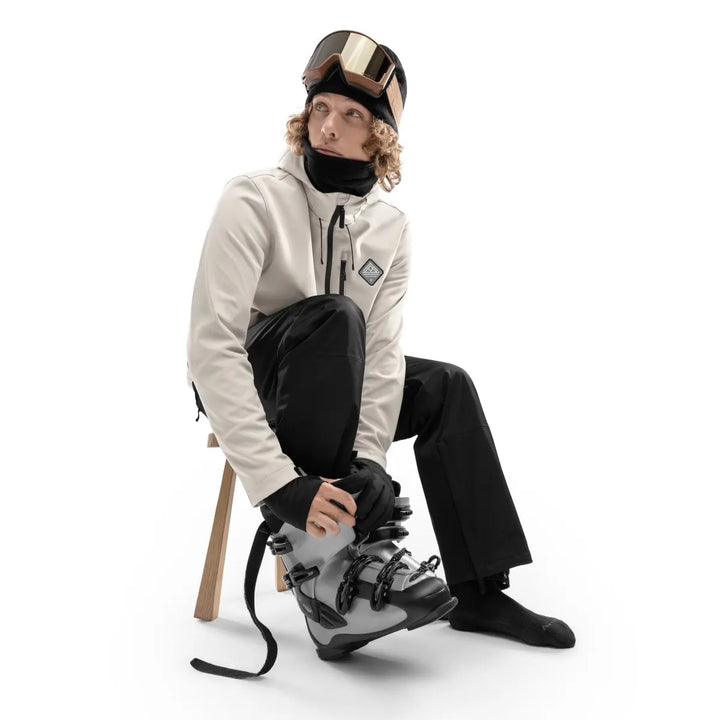 Męska Kurtka Narciarska z Kapturem i Kieszenią na Skipass | Snowboardowa