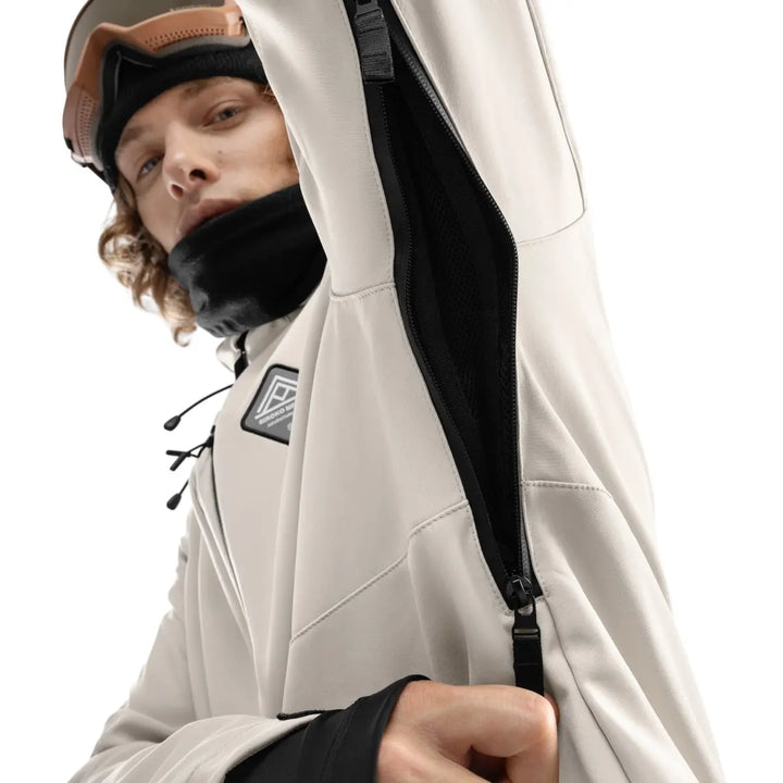 Męska Kurtka Narciarska z Kapturem i Kieszenią na Skipass | Snowboardowa