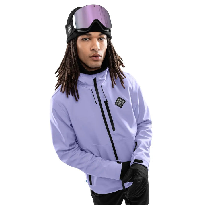 Męska Kurtka Narciarska z Kapturem i Kieszenią na Skipass | Snowboardowa