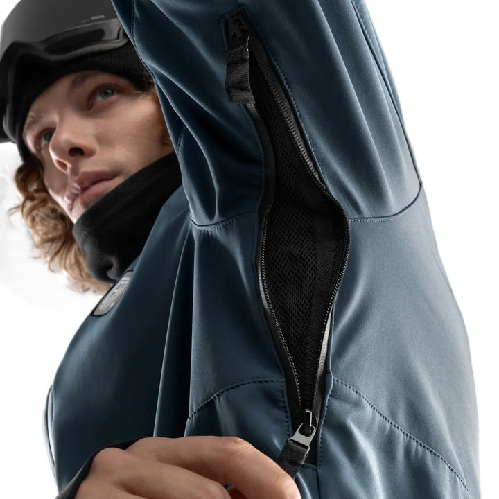 Męska Kurtka Narciarska z Kapturem i Kieszenią na Skipass | Snowboardowa