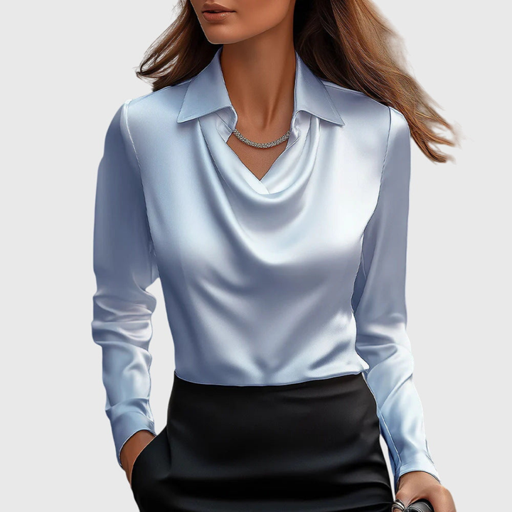 Elegancka Damska Bluzka do Pracy | Długi Rękaw