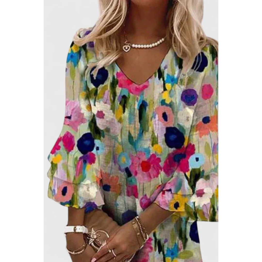 Elegancka Damska Letnia Sukienka w Kwiaty | Mini