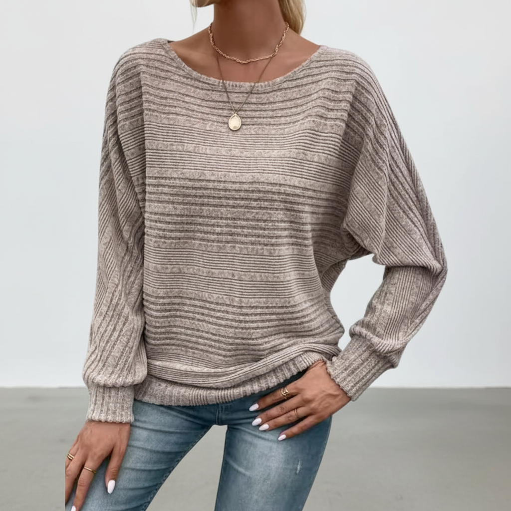 Damska Sweter Z Teksturą Dzianiny | Luźny