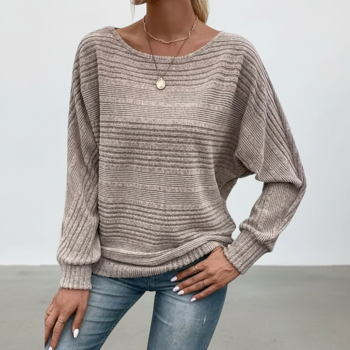 Damska Sweter Z Teksturą Dzianiny | Luźny