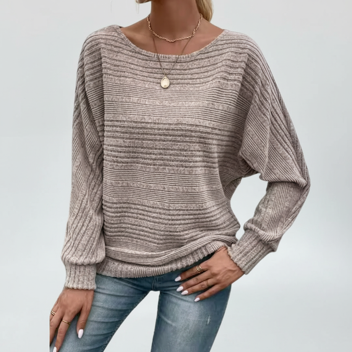 Damska Sweter Z Teksturą Dzianiny | Luźny