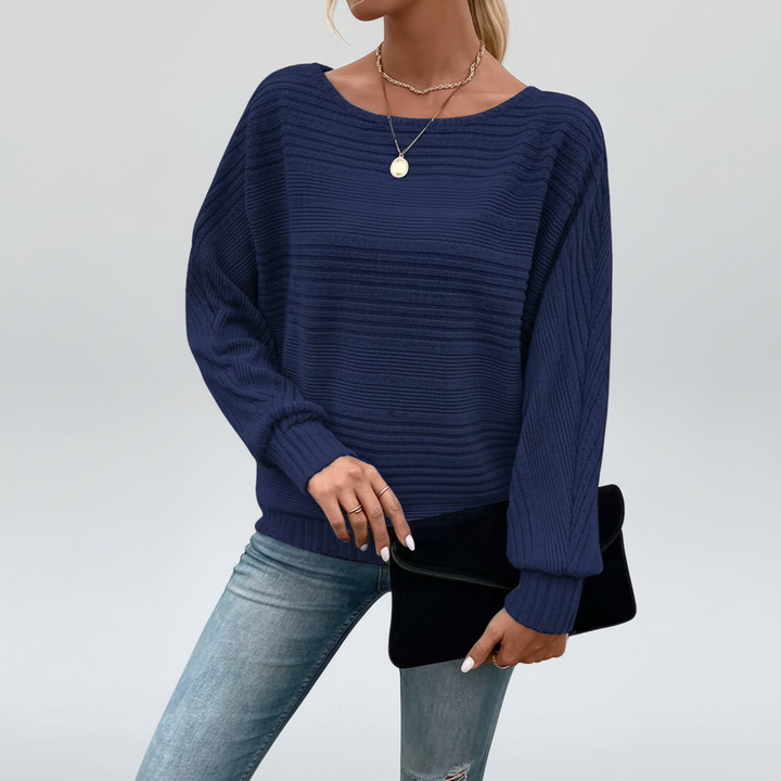 Damska Sweter Z Teksturą Dzianiny | Luźny