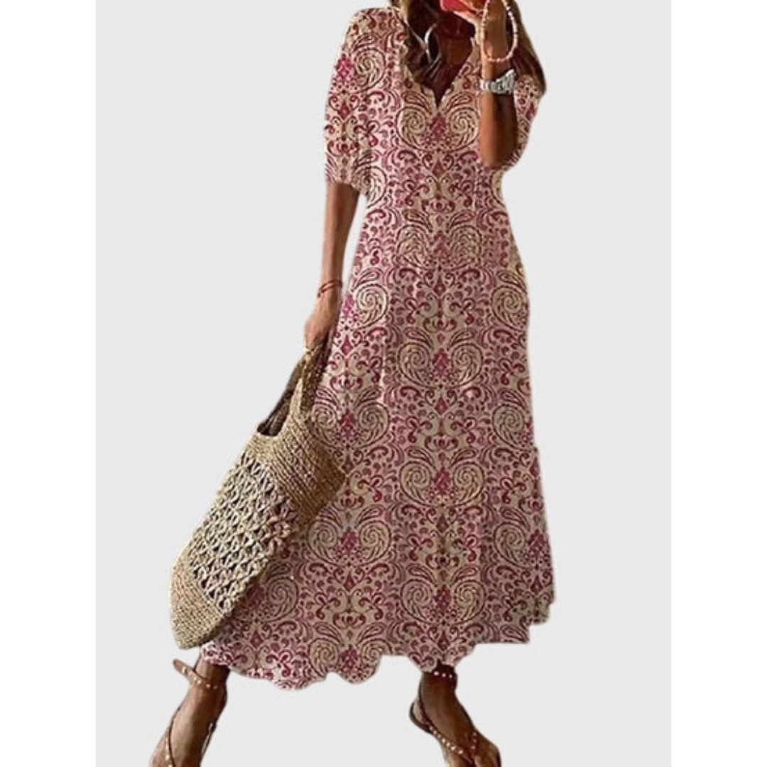 Damska Letnia Sukienka Boho w Stylu Vintage | Maxi