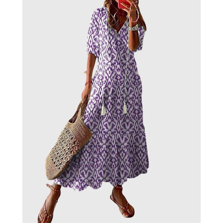Damska Letnia Sukienka Boho w Stylu Vintage | Maxi
