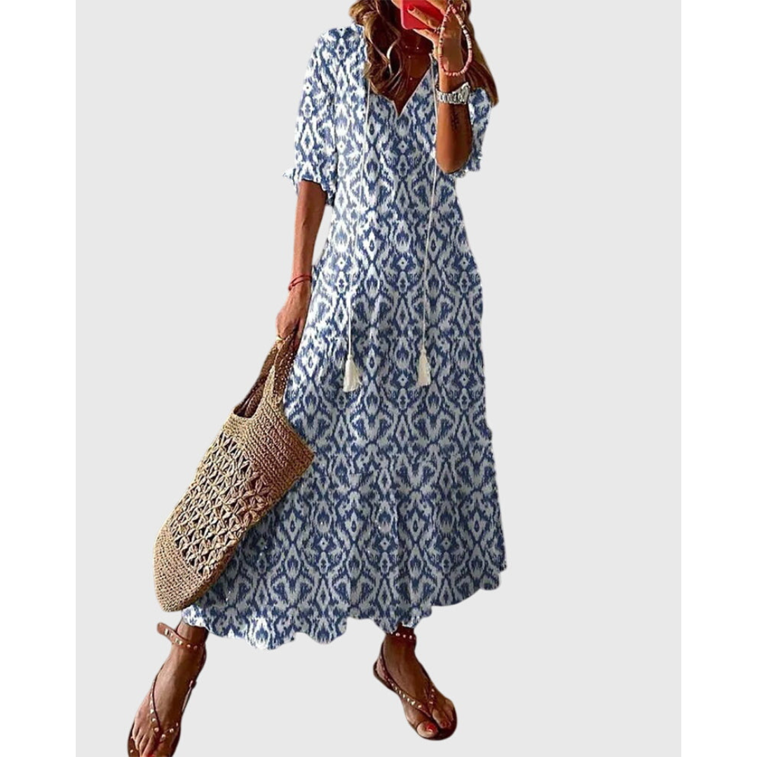 Damska Letnia Sukienka Boho w Stylu Vintage | Maxi
