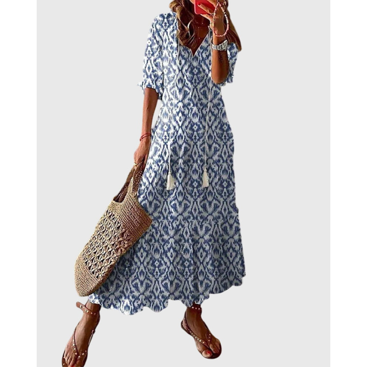 Damska Letnia Sukienka Boho w Stylu Vintage | Maxi